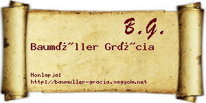 Baumüller Grácia névjegykártya